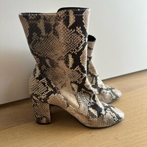 Stuart Weitzman Snakeskin Booties